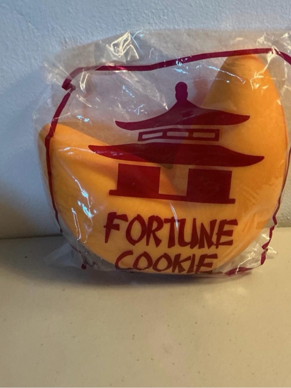 Craft Orange Plush Fortune Cookie Accent Pillow